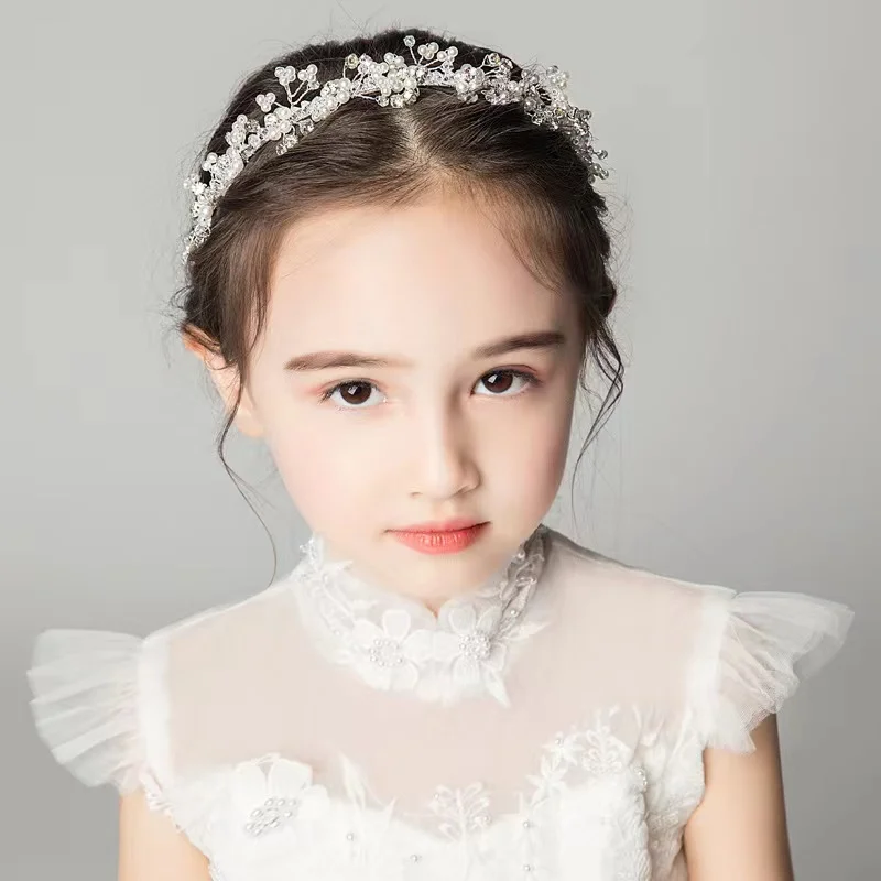 Children's wreath girl headband princess tiara crown decoration bride bridesmaid wedding photography holiday photo headdress hair accessory hair headdress bridal headwear hair band crown