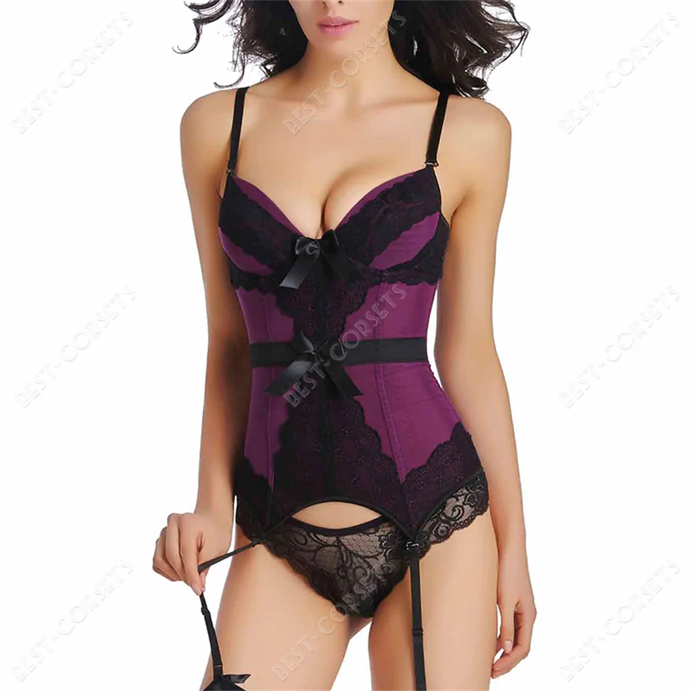 Women Sexy Corset Lingerie Plus Size Sexy Straps Bustier Corset Black Erotic Lingerie Underwear Corsets Lace Up