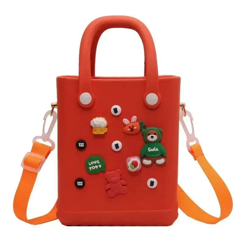 스팟 EVA 비치 백 미니 스몰 사이즈 운반, 리프팅 및 보관 가능, 홀 백, 크로스 보더 방수 만화 장식 가방