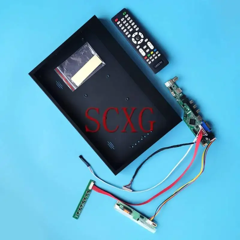 Scheda Driver Analogica Tv + Custodia In Metallo Adatta Ht12X13 Ht12X14 Ht12X21 Lvds 20 Pin 12.1 "Kit Vga Hdmi Compatibile Av Usb Rf 1024*768 1Ccfl