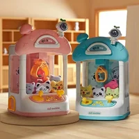 2024 Claw Machine Coin-operated Game Mini Claw Toy  Music Machine Doll Children's Interactive Toy Birthday Gift 2