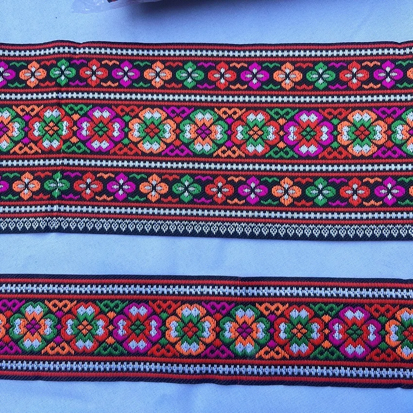 선호하는 절묘한 자수 꽃 짠 자카드 리본 DIY 웨빙 홈 인테리어 핸드 크래프트 봉제 장식 5CM/10CM