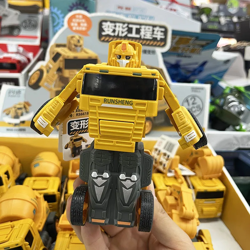 

Children's Toy Car Collision Deformation Engineering Car Robot Creative Inertia Excavator Engineering Car Children Birthday Gift