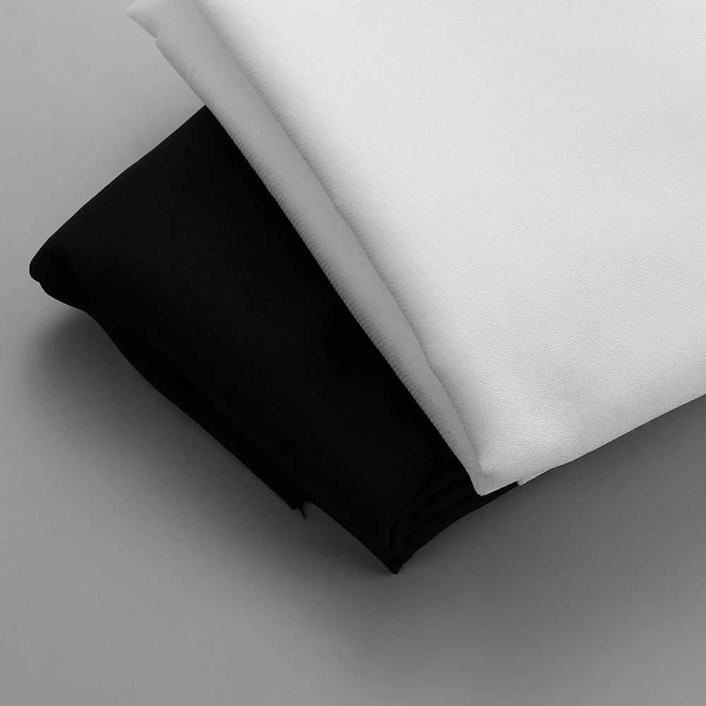 Tissu en polyester thermocollant, accessoire de couture, doublure adhésive  simple face, léger, fusible, 112 cm de large, 2 mètres (blanc, 30 g – 2