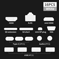 16PCS White