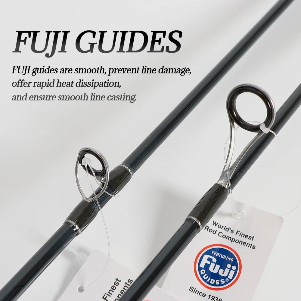 Superlures Mr. Small Fish Micro Fishing Rod 1.5M/1.68M 2-Piece Ultralight with FUJI Guides And EVA Handle for Spinning/Casting