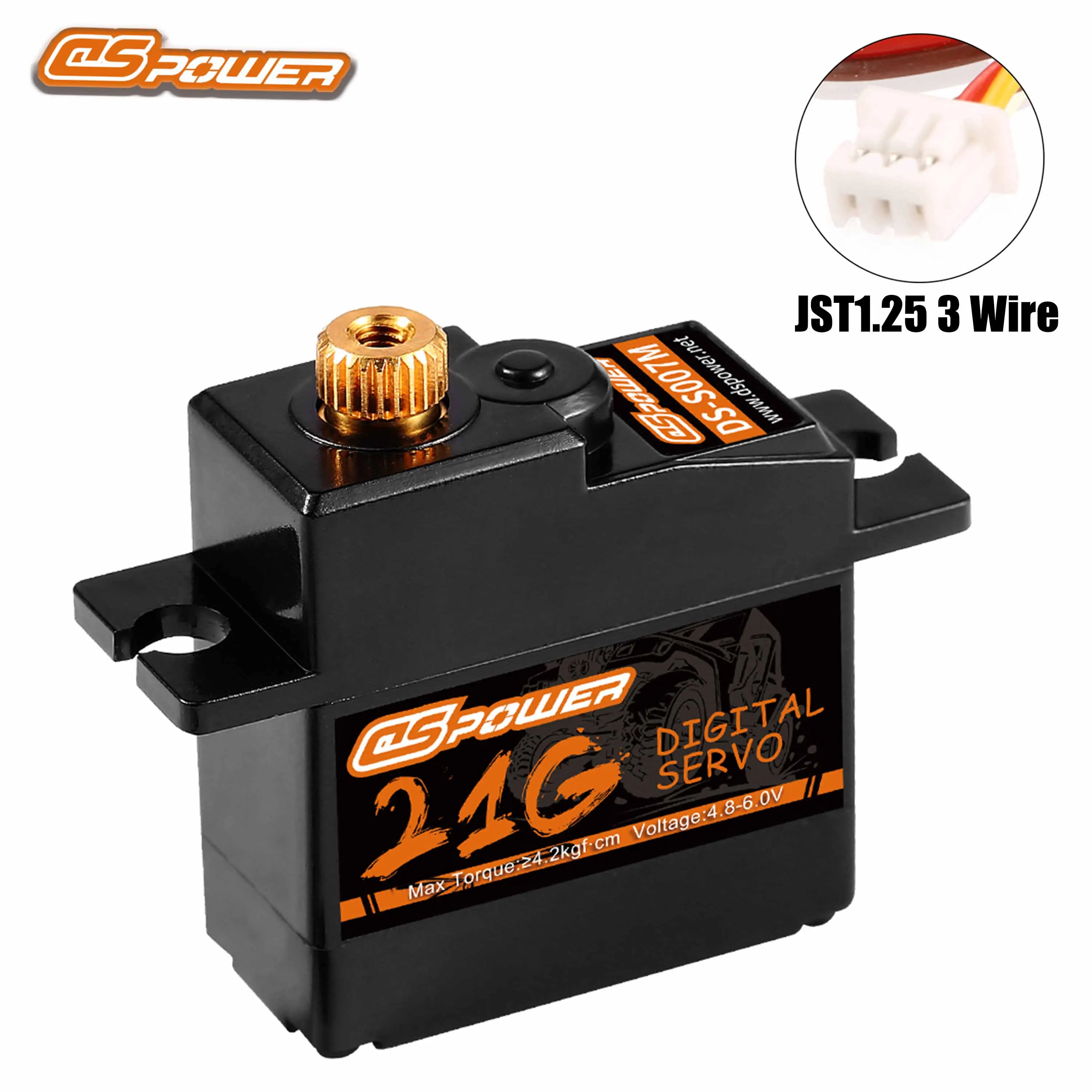 DSPOWER 21g Metallgetriebe Micro Digital Servomotor 4,8~6,0V 4,2KG Drehmoment für 1/18 1/16 Rc Autos Mjx Hyper Boat Roboter Zubehör – Detail 12