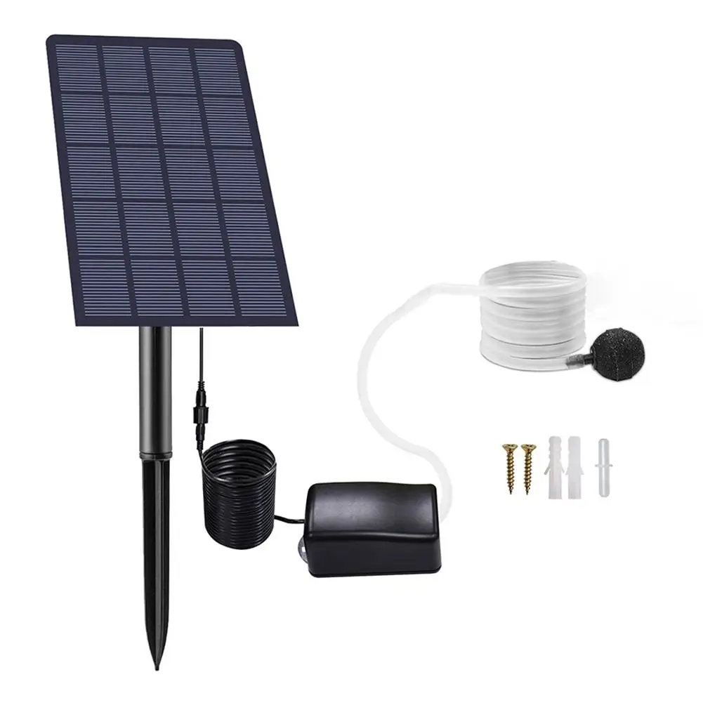 Household Oxygen Pump Solar Powered Low Noise Air Pump For Outdoor Pool Pond Fish Tank Aquarium Accessories