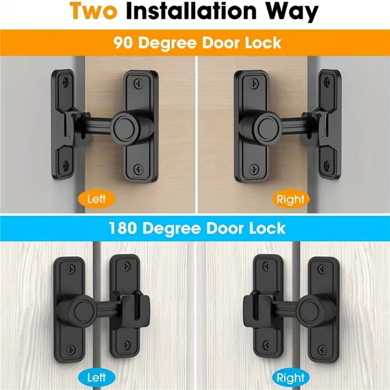 Description Picture 6 of itemZinc Alloy Sliding Window Door Lock Handle Metal Door Latch Guard Latch Bolt With Screw Home Safety Chain Door Home Hardware