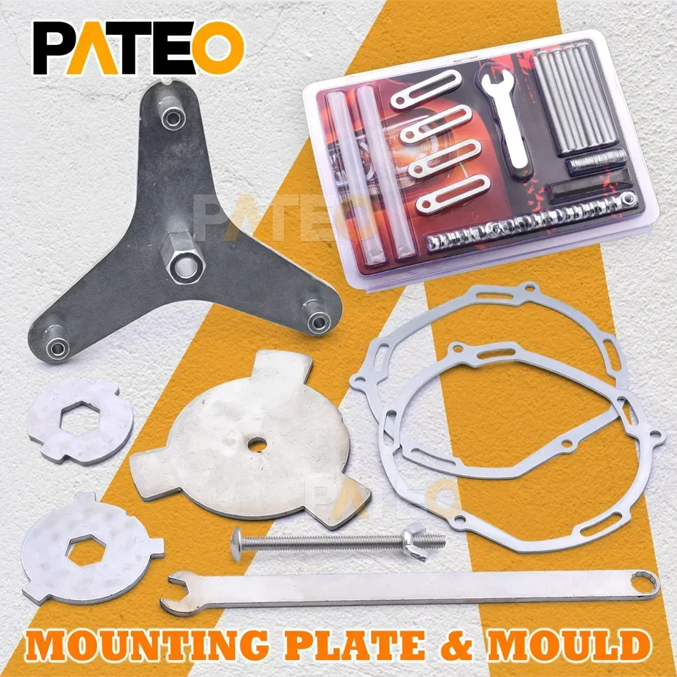 

Positioning Perforation Mounting Plate H4 H7 Headlight Modification Tool Metal Bracket For Hella 3R Projector Lens Installation