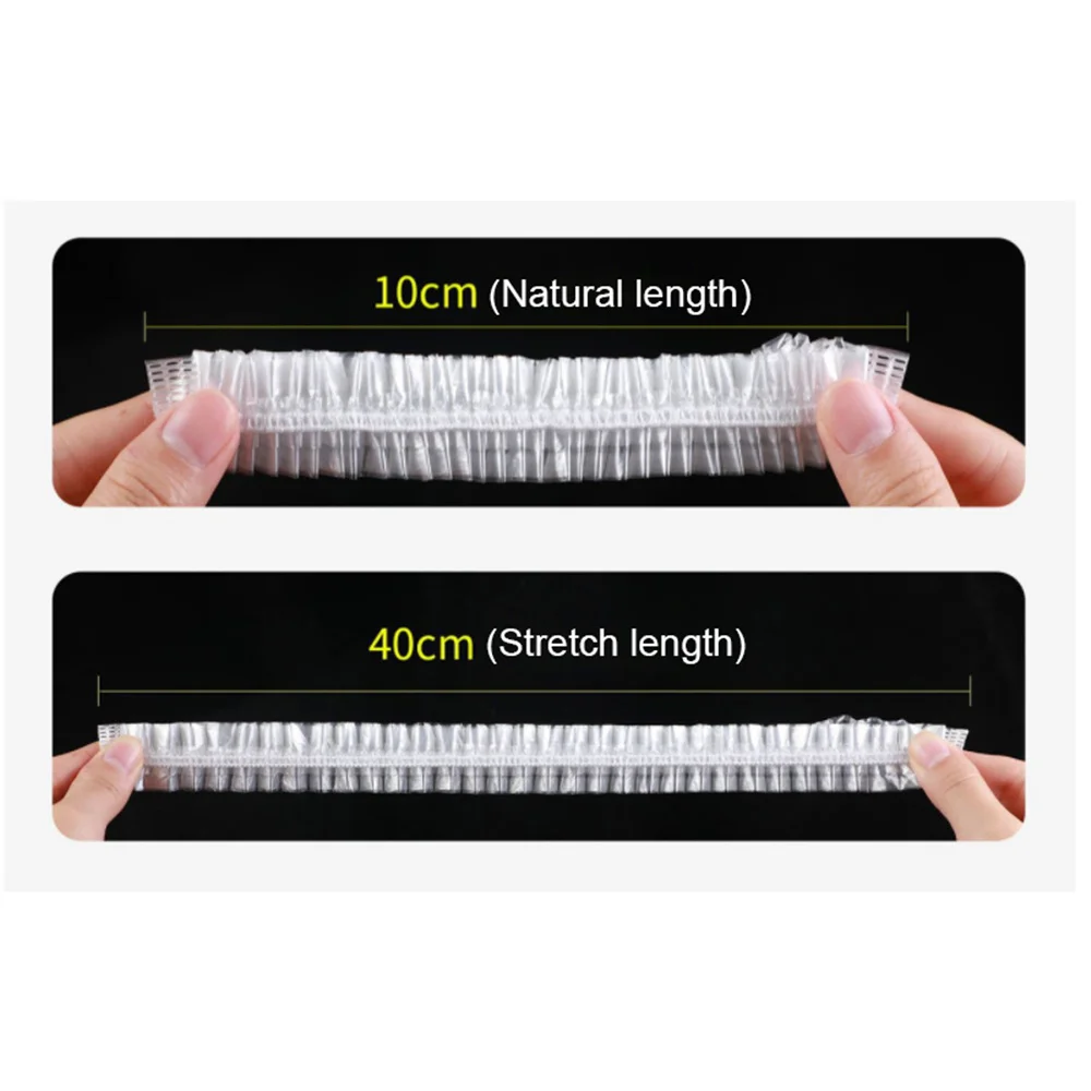 Disposable shower caps 100 adult hair drying waterproof dustproof plastic head covers for men and women
