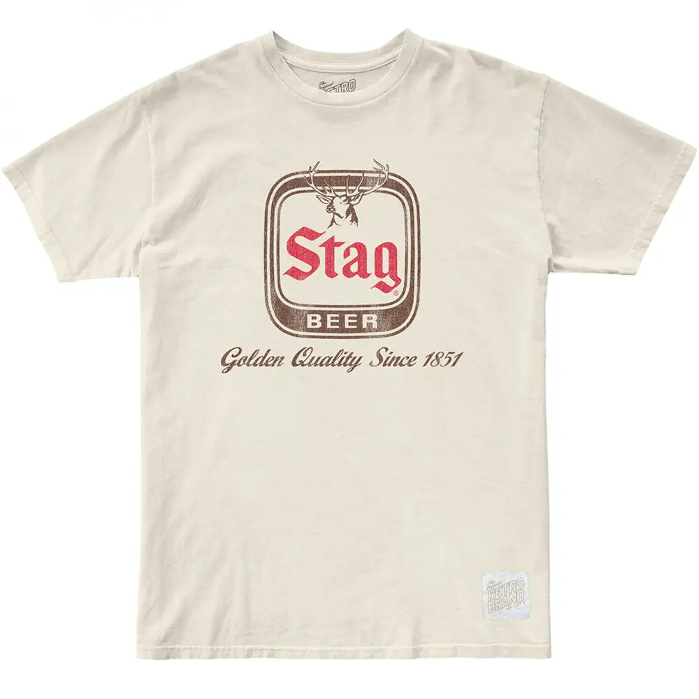 

Stag Beer Logo Since 1851 Vintage Style T-Shirt WhiteAnime Pattern Men and women High quality cotton Short Sleeves