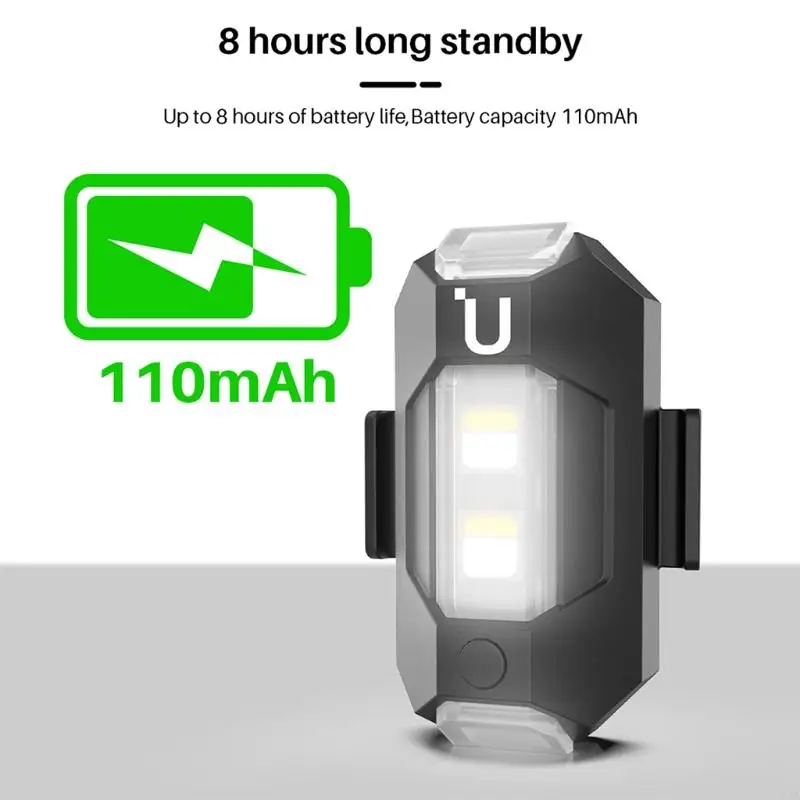 U2JA LED Strobe Signal Light Headlight Highlight Warning Indicator Night Lamp Compatible for DJI-Mavic Air2 Drone Accessories