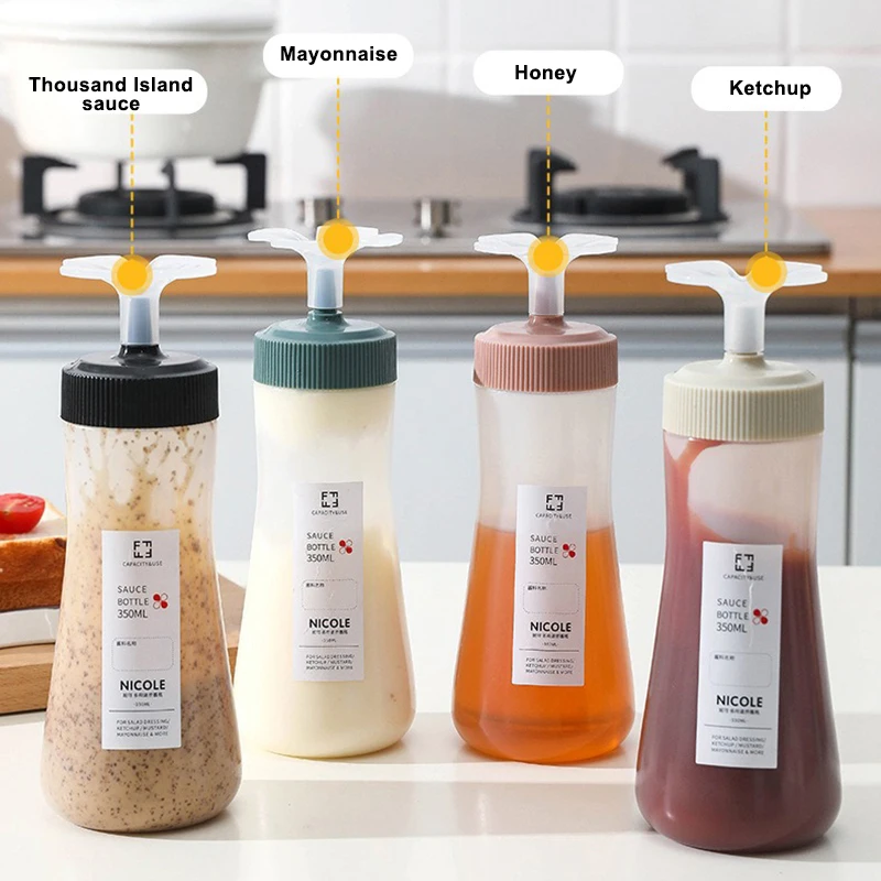 Oil Bottle Set for Condiments, Syrup, Ketchup, and Dressing Squeeze Bottles Perfect for Arts Crafts and Sauces Leak Proof