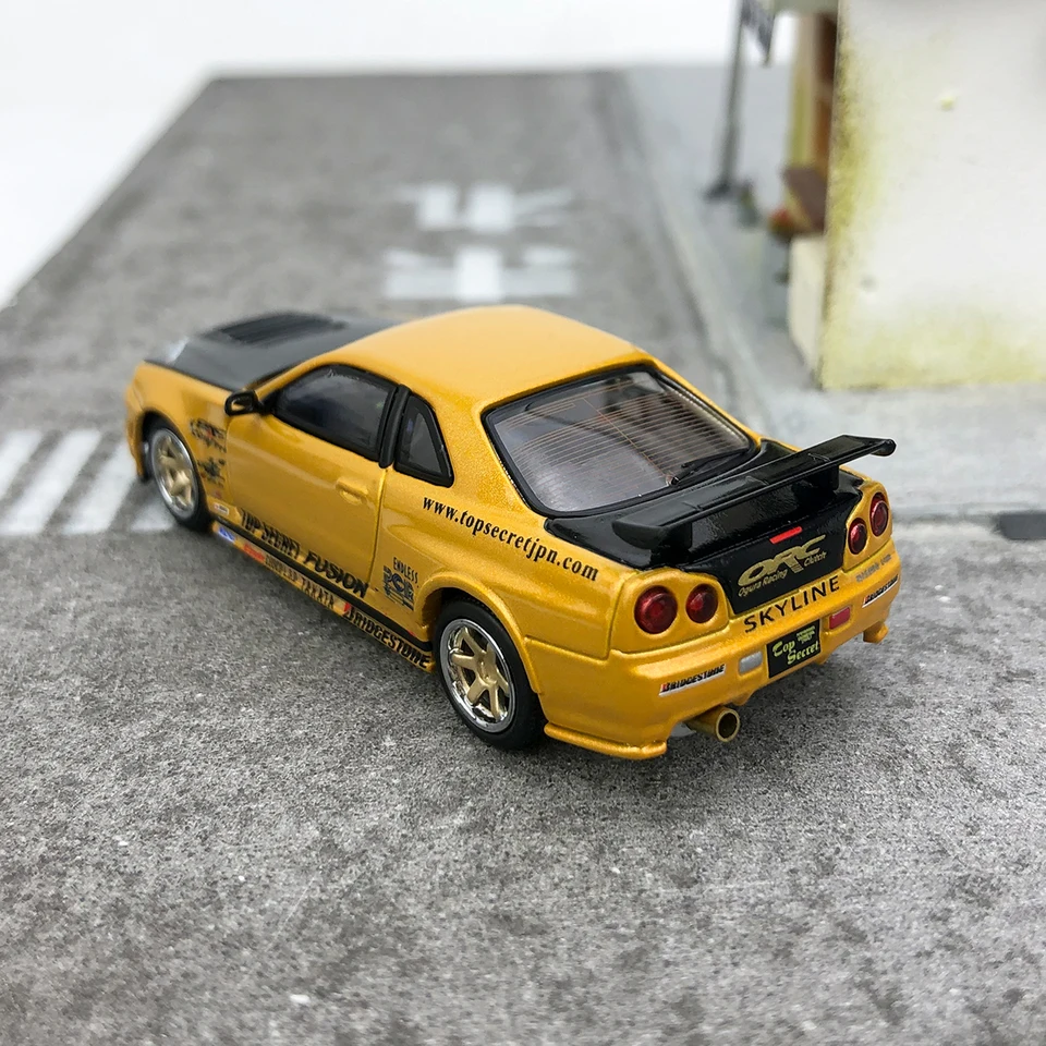 Sw-ダイキャストモデルカー、トップシークレット、1:64、r34 - AliExpress