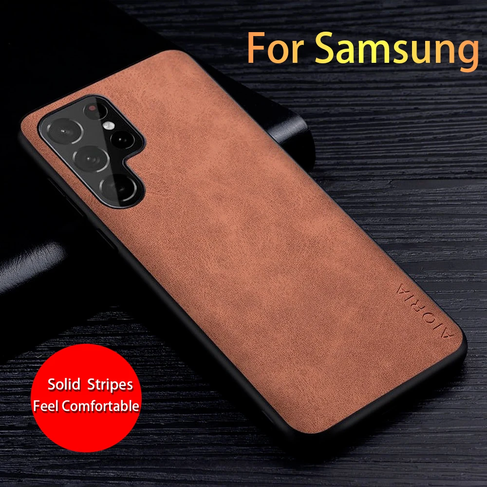 

Business StyleSoft PU Phone Case for Samsung Galaxy S22 S21 S20 S10 FE Plus Ultra A72 A52 A42 A32 A22 5G Note 20 Fashion Cover