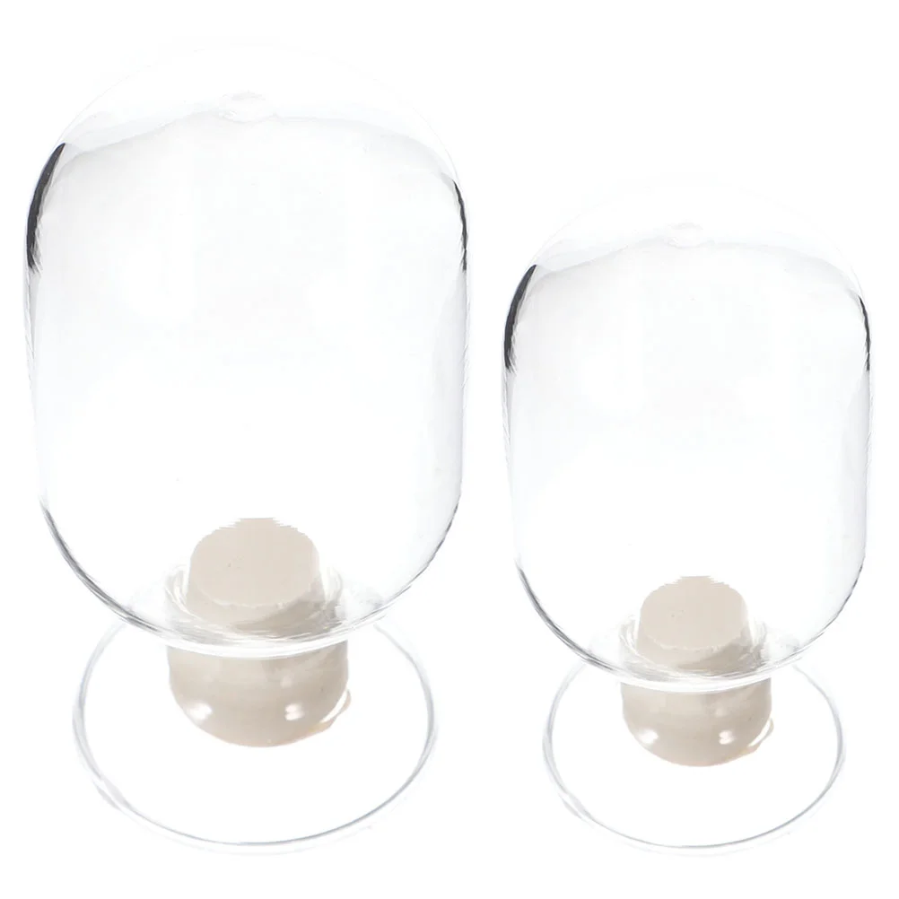 

125/250ml Glass Sample Bottle Conical Seed Bottle Powder Crystal Specimen Display Bottle Match Holder With Rubber Stopper