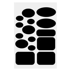 Waterproof Self - Adhesive Fabric Repair Patches - Versatile Shapes (Black)
