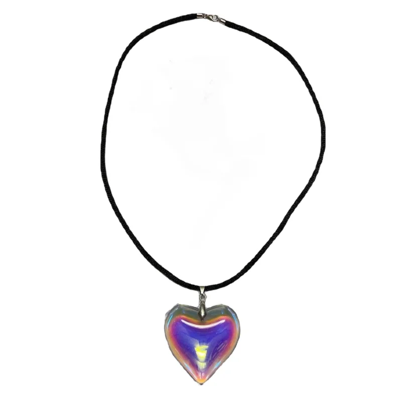Collana Girocollo a Cuore Gioielli Y2K Con Elegante Fiocco
