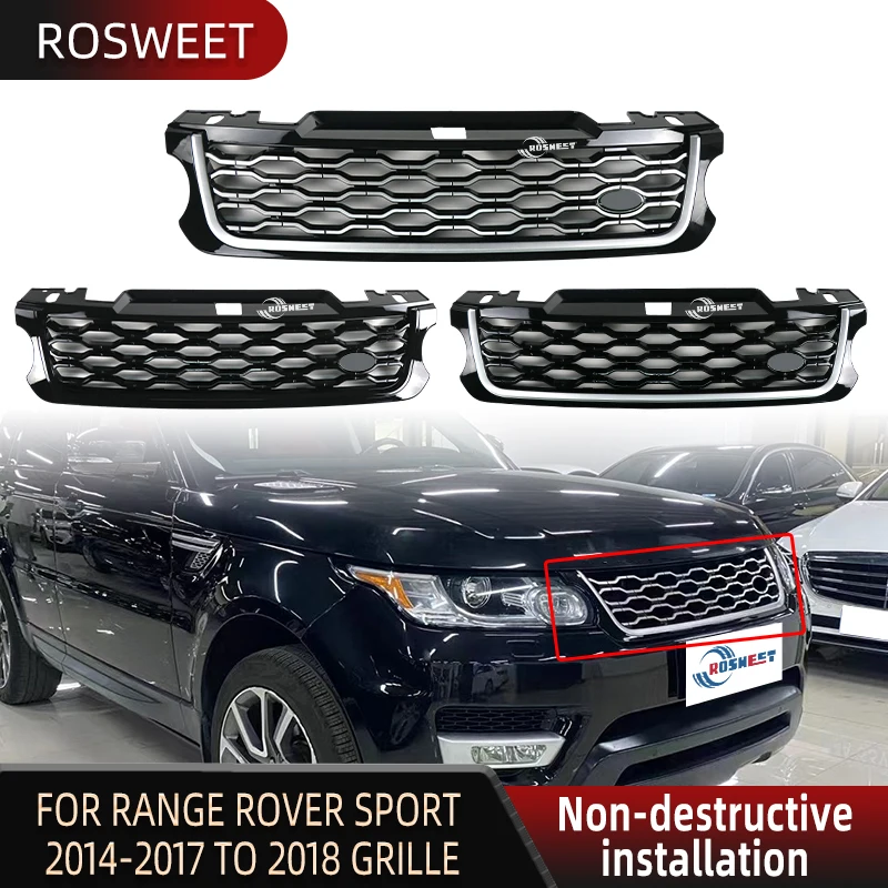 Car Racing Grills For Land Rover Range Rover Sport Accessories L494 20142017 Upgrade 20182022