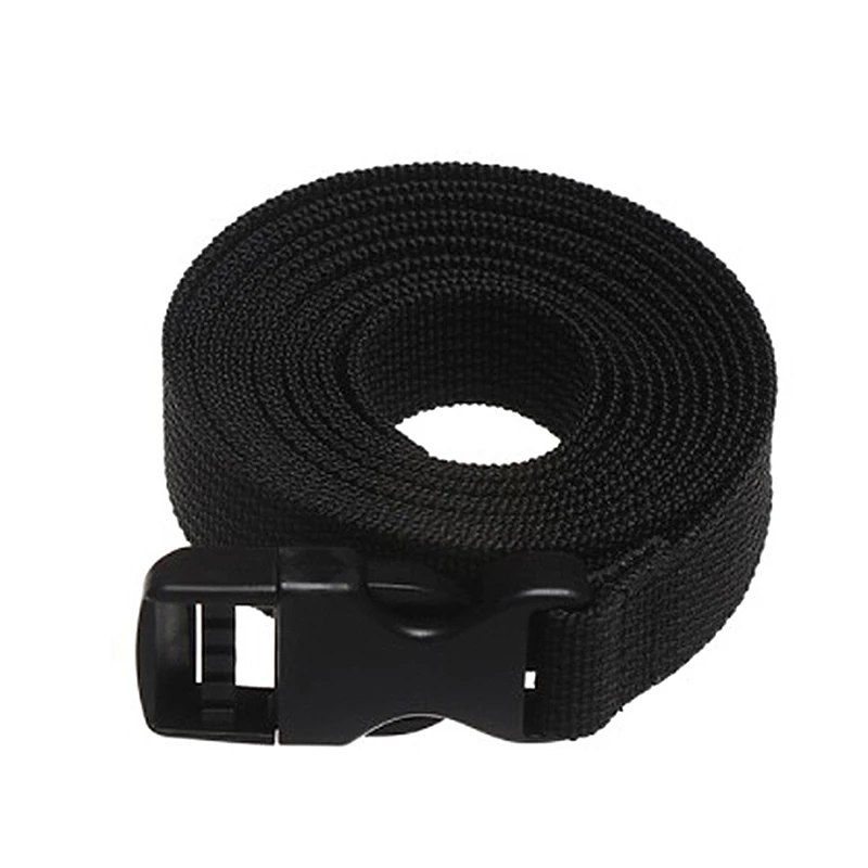 Durable Black Nylon Cargo Tie-Down Strap with Cam Buckle for Travel and Outdoor Use