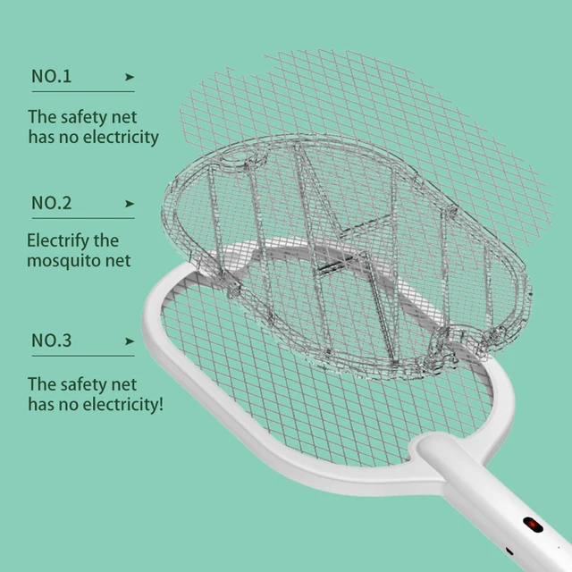 3500 V Elektromos Szúnyog Ütő Legyek Repülnek Swatter Killer Usb Újratölthető Nyári Szúnyogok Elleni Csapda Rovarhug Zapper - Image 5
