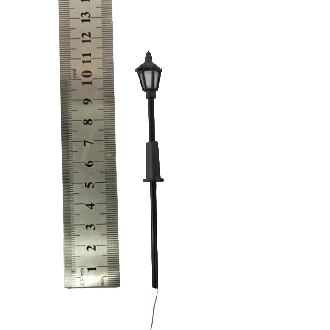 10 Pcs 1:72 Street Lights Models Voltage 3V Railway Train Lamp Post 00 Gauge Plastic Street Lights LED In Stock
