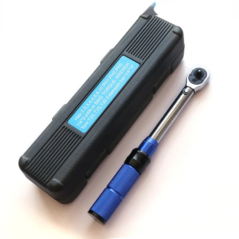 Bike Torque Wrench 1/4'' Preset Torque Wrench Set of Torque 2-25Nm