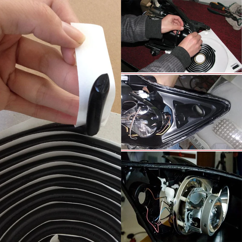 1Pcs 4m Butyl Rubber Glue Headlight Sealant Retrofit Reseal Hid