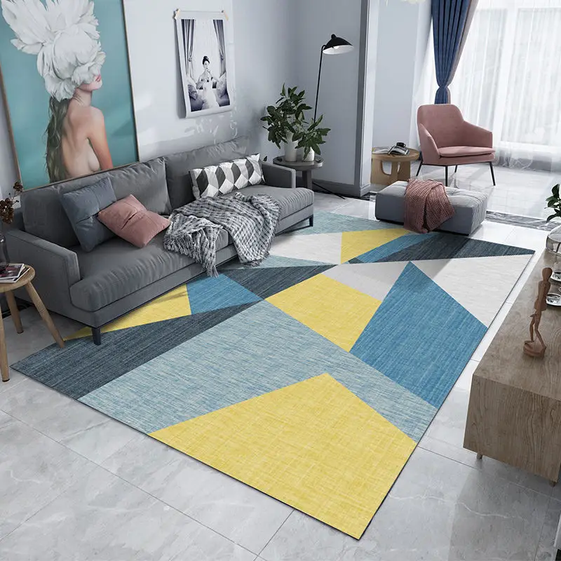 

Nordic Geometric Floor Rug Carpet Modern Coffee Table MatChild Kids Play Mat Living Room Bathroom Home Door Mat