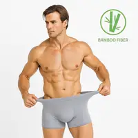 Boxers Noirs en Bambou pour Homme, Sous-Vêtements de Grande Taille XL, média, XXXL, XXmédia, 5XL, 6XL, Shorts de bug astique à Pieds Plats, Cadeaux, 5 Paquets 5