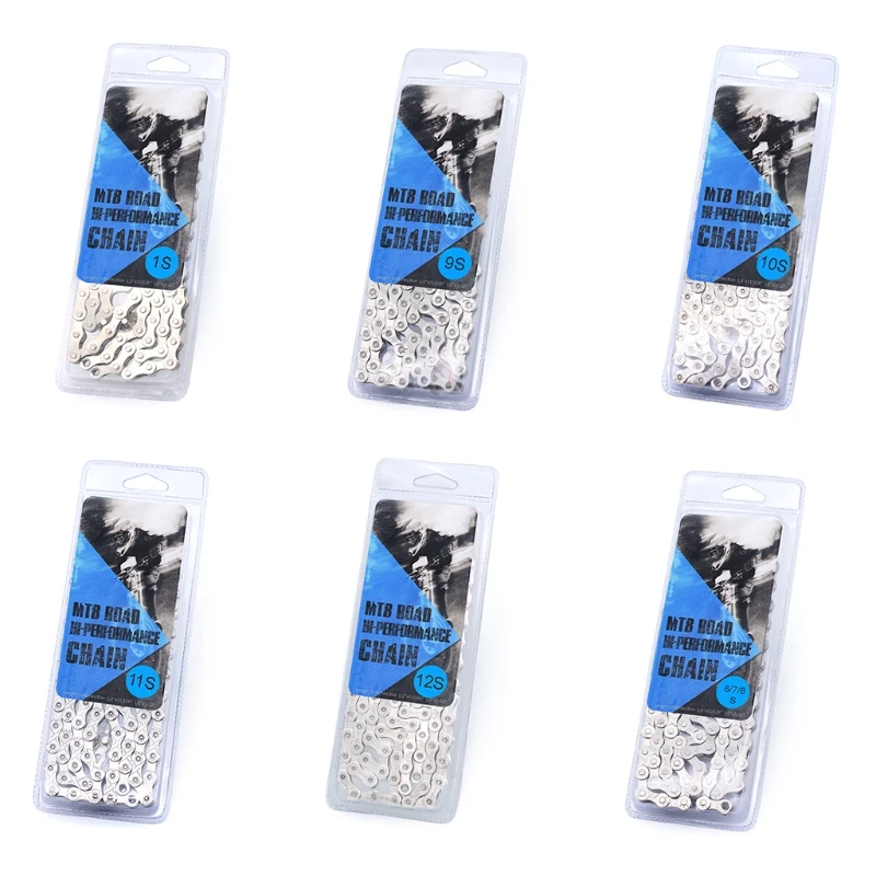 

Single Speed 6 7 8 9 10 11 12 Speed Chain,MTB Road Bike Galvanized Chain Bike Parts D5QD