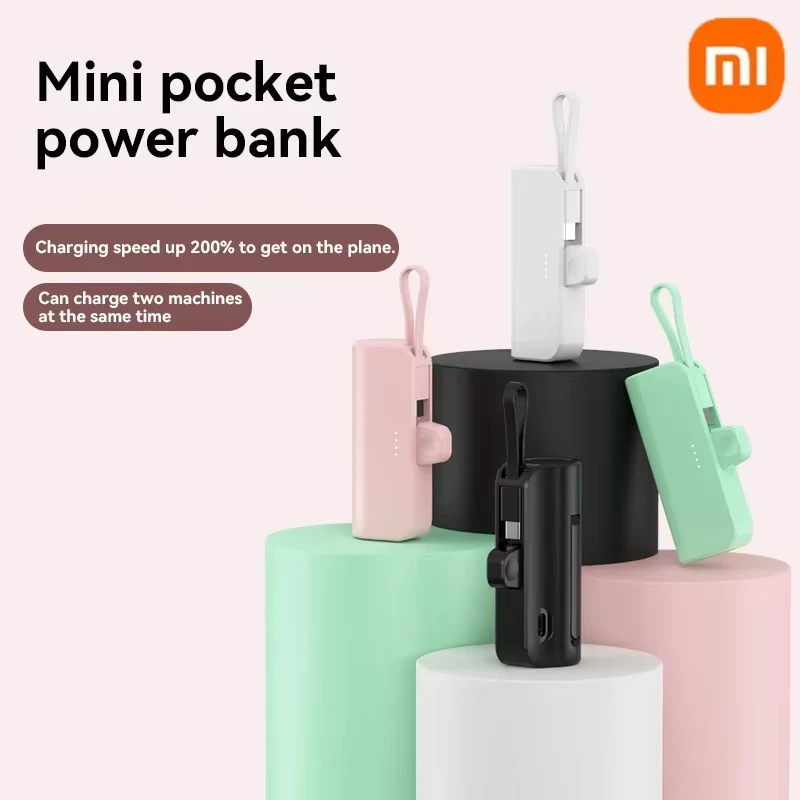 Xiaomi Mini 30000mAh Power Bank Capsule Large Capacity Portable Wireless Fast Charging External Battery For iPhone Huawei 5