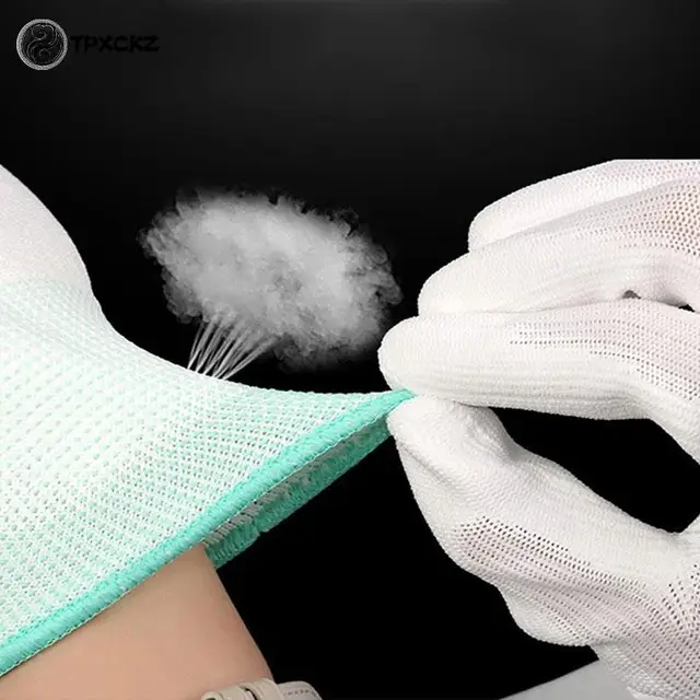 1 Pár Antisztatikus Kesztyű Anti -Statikus Esd Elektronikus Munkakesztyű Pu Ujjával Bevont Ujj Pc Antiskid Az Ujjvédelem Érdekében - Image 2