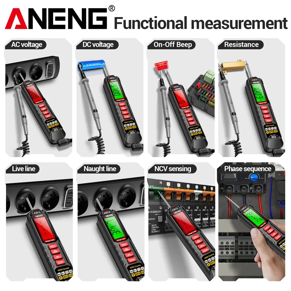 ANENG A3015 Digital Multimeter Phase Sequence Tester
