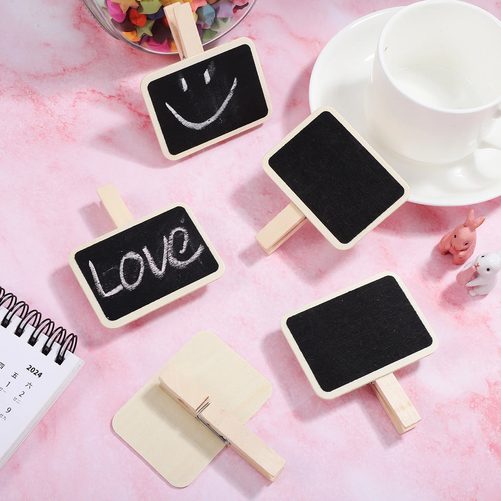 20 Pcs Small Blackboard Clip Mini Chalkboard Signs Food Wooden Photo Clips Labels Party Merchandise Tags For Party et NEW
