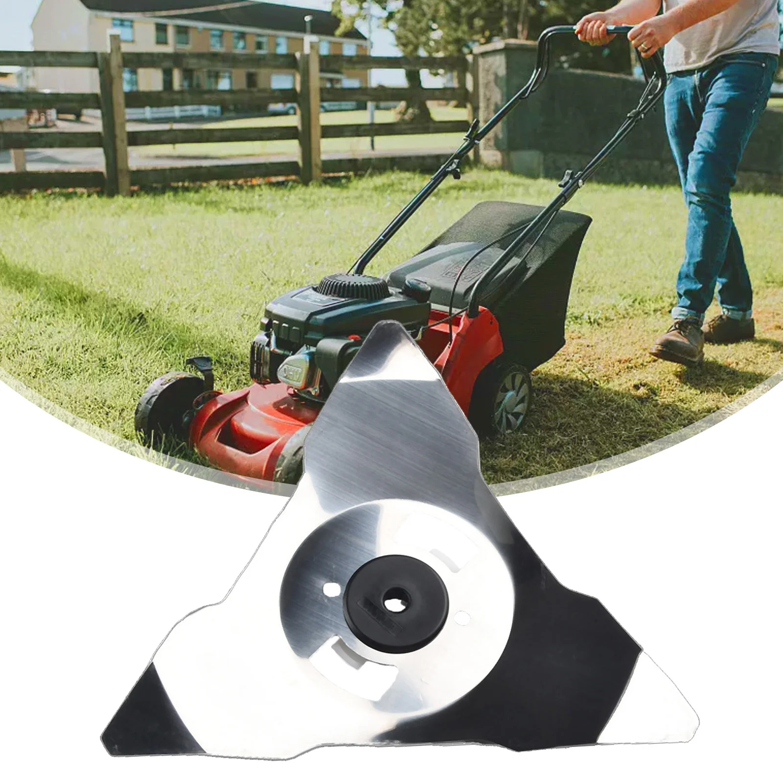 

1 Set Blades Stainless Steel Lawn Mower Parts Optimal Cut Easy Installation Precise Cut For Flawless Lawn Care