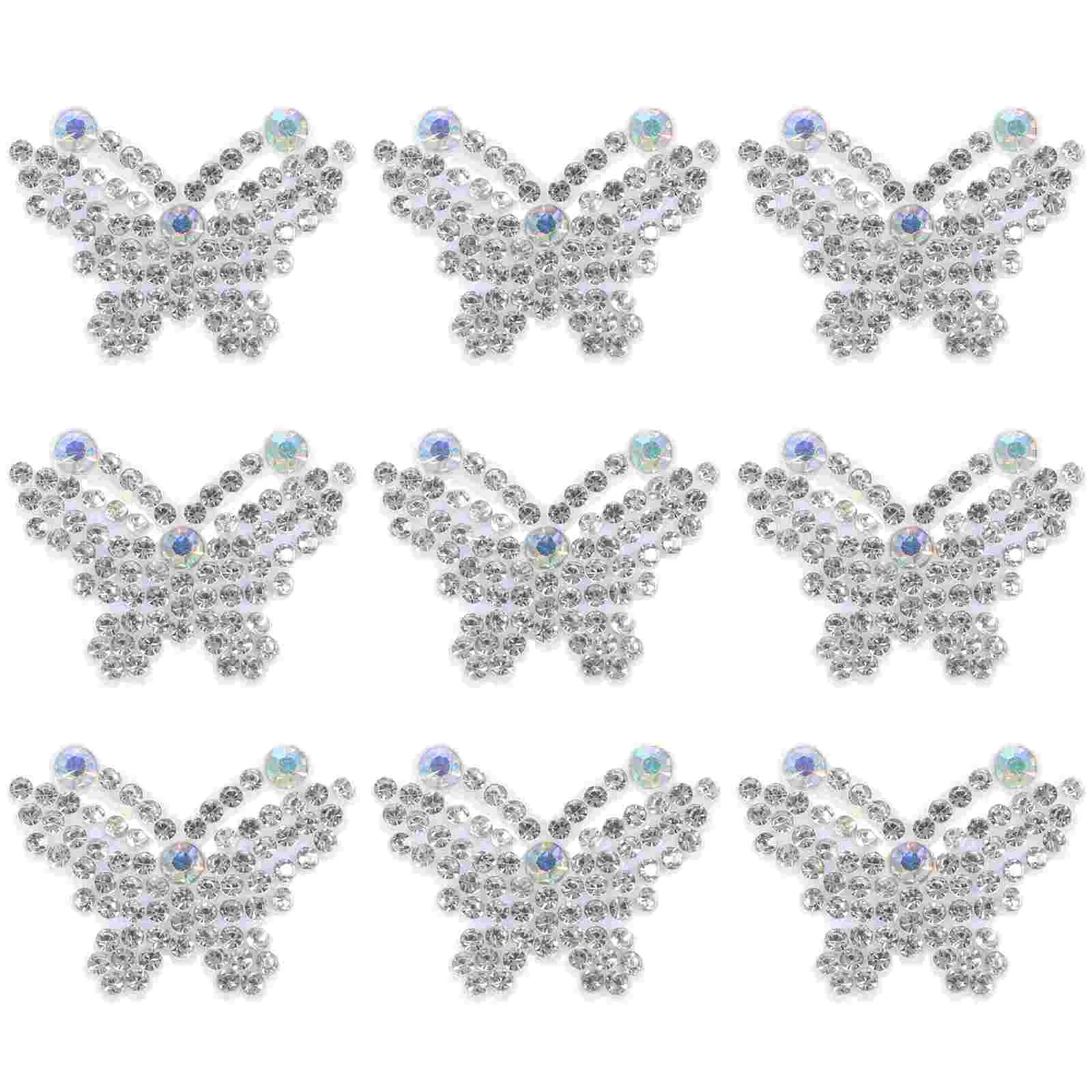 

10Pcs Butterfly Rhinestones Patches Butterfly Patches Clothing Patches DIY Rhinestones Appliques