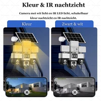 Caméras solaires 4G 2-en-1 avec panneau solaire 15W, batterie 16000mAh, éclairage public LED temporisé, surveillance IP, moniteur extérieur, maison intelligente, 3 objectifs, protection de sécurité, caméra de surveillance solaire 4G CCTV 8