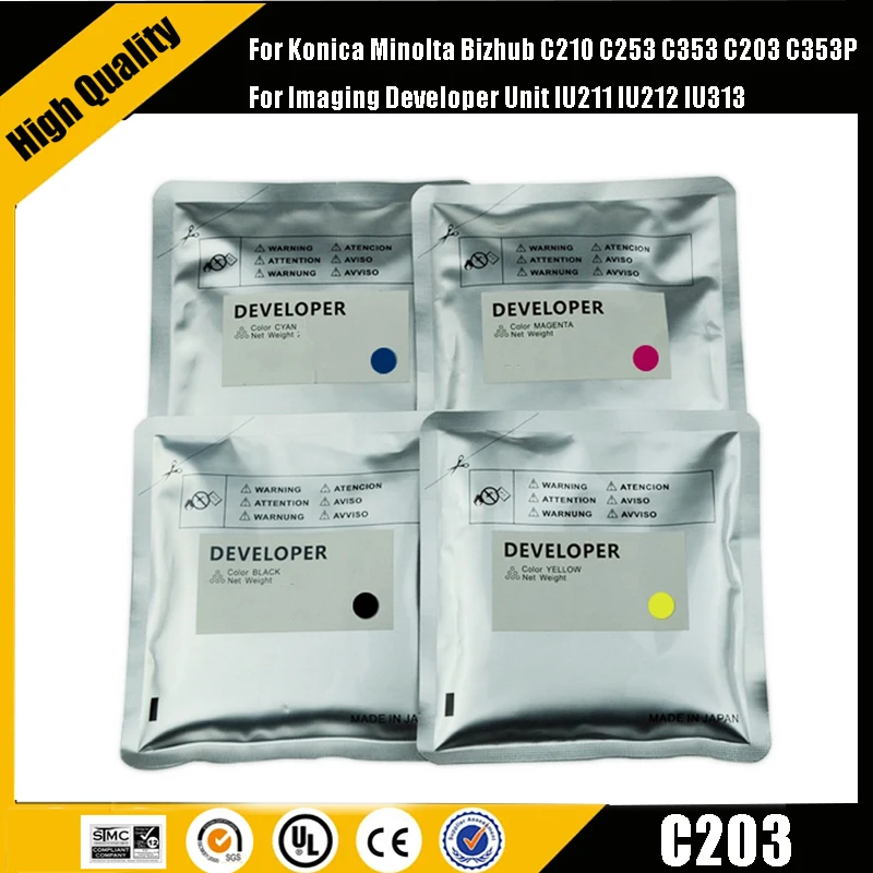 

einkshop 200g Developer For Konica Minolta bizhub C203 C353 C253 C200 C210 Developer Color copier 203 353 253 200 210 Printer