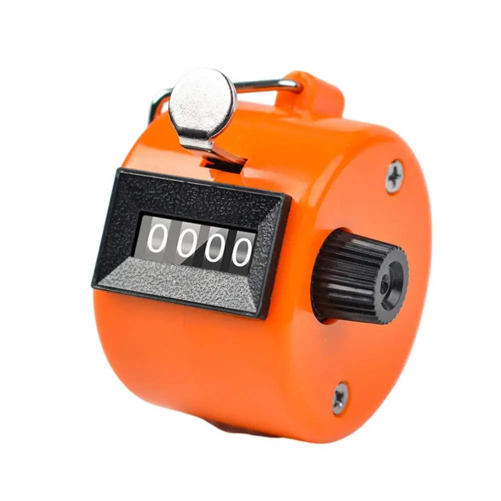 Metal Hand Tally Counter Clicker Pedometer 4 Digit Display No Battery Required Portable Mechanical Clicker Counter Fitness Sport
