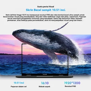 CHUWI MiniBook X 2 in 1 Laptop Intel N150(up to 3.6GHz) 512GB ROM 16GB LPDDR5 10.51 2