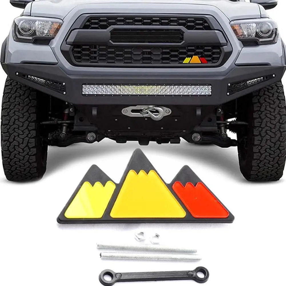 

-Цветная эмблема, гранелевая эмблема, трехцветные горные наклейки, наклейки для Tacoma 4runner Sequoia Highlander K1x6