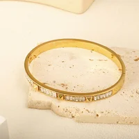 Stainless Steel With Zirconia Bracelet Simple Jewelry - Image 5