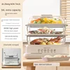Electric Steamer Multifunctional Household Three Layer 40L Stainless Steel Large Capacity Steam Box Cooking and Breakfast 6
