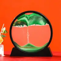 1~7PCS Moving Sand Art Nordic Creative Oranment Liquid Hourglass Flowing Sand Sandscape Round Quicksand Painting Home Decor - Image 2