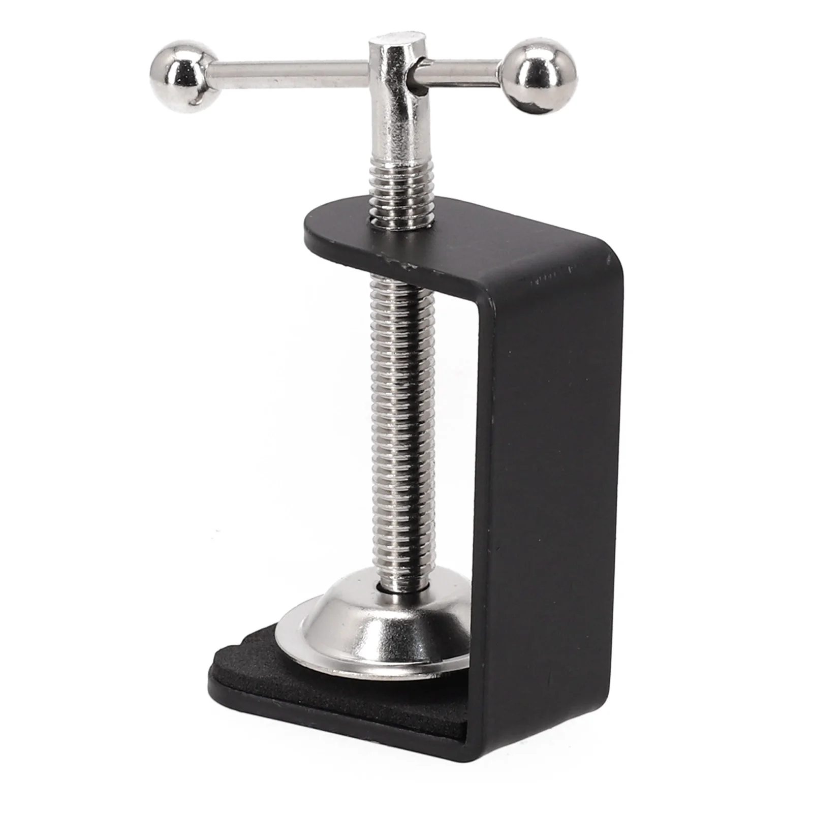 Table Mount Clamp Clamp Home Office Shop C-shaped Design Silicone Pad Stable Metal Base 5cm Height Securely Mount