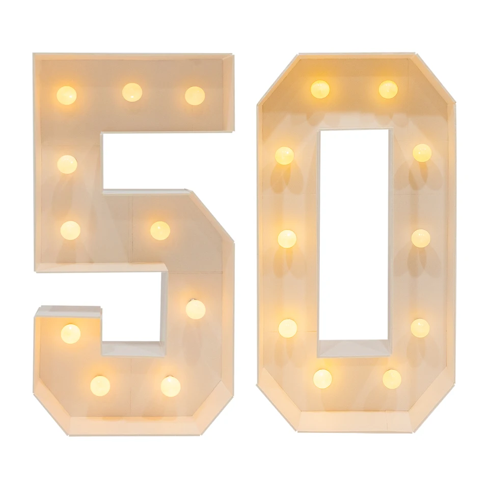 LED Light Up Numbers for Birthday and Anniversary Decor