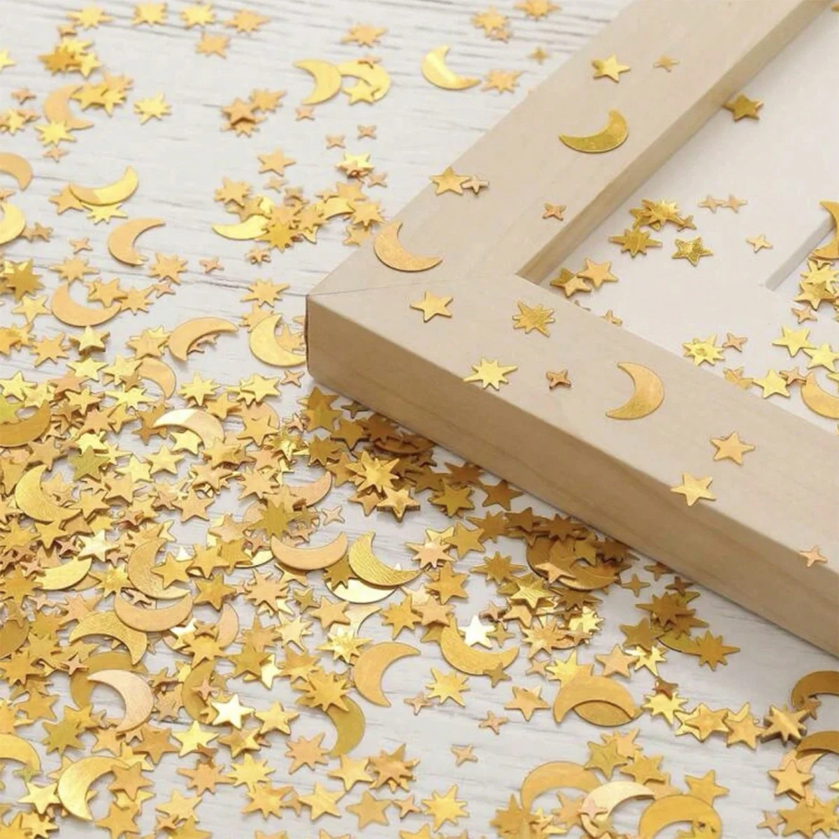 Moon & Star Star Dots Table Confetti Golden Silver Sequins party decorations paper confetti 15g for Baby Shower Birthday Party Bapstim Wedding Anniversary Advertise