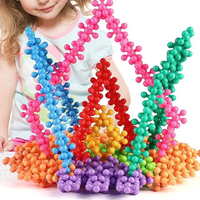 200 Pcs Building Blocks Promotes Fine Motor Skills Sensory Development, STEM Activities for Kids Interlocking Building Discs Toy 1